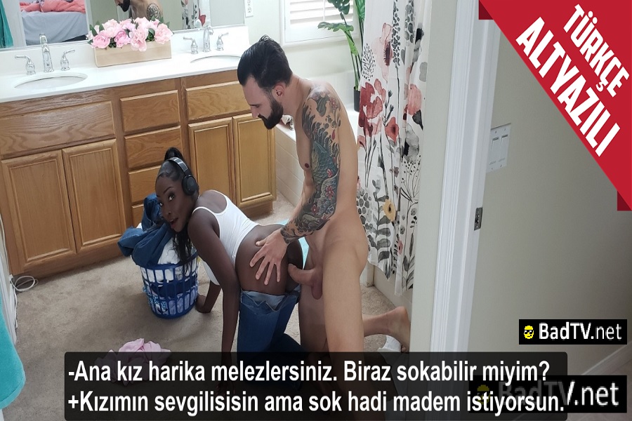 Zenci Sevgilisinin Siyahi Annesini Sikerek Beyaz Döl Rengine Boyadı