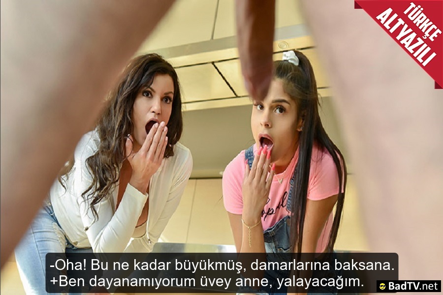 Hayatında İlk Kez Siki Kalkınca Üvey Anne ve Kardeşine İndirdi